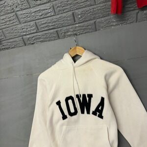 Discus Athletic Iowa Hawkeyes Hoodie Pullover Sweatshirt Men's Small White